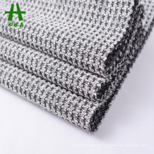 Mulinsen Textile High Quality Plain Dyed Silver Jacquard TR Melange Hacci Jersey Knit Fabric Factory